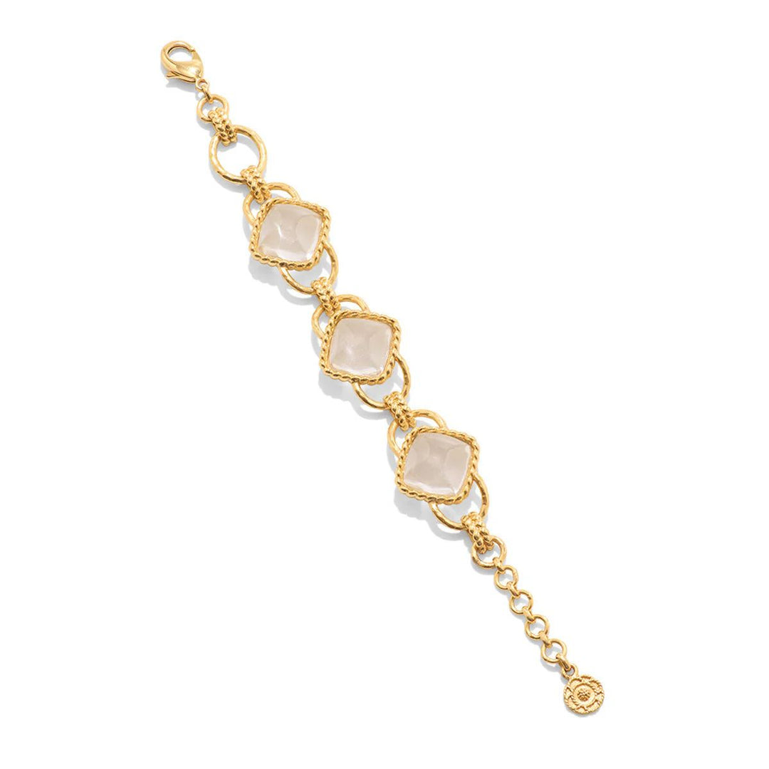 Blandine Chain Bracelet, 7+1'' - Clear Quartz