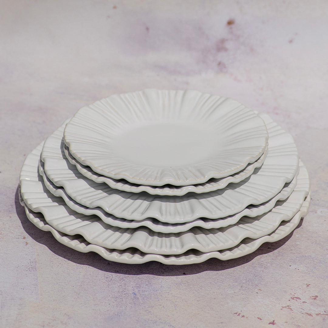 Bari White American Dinner Plate