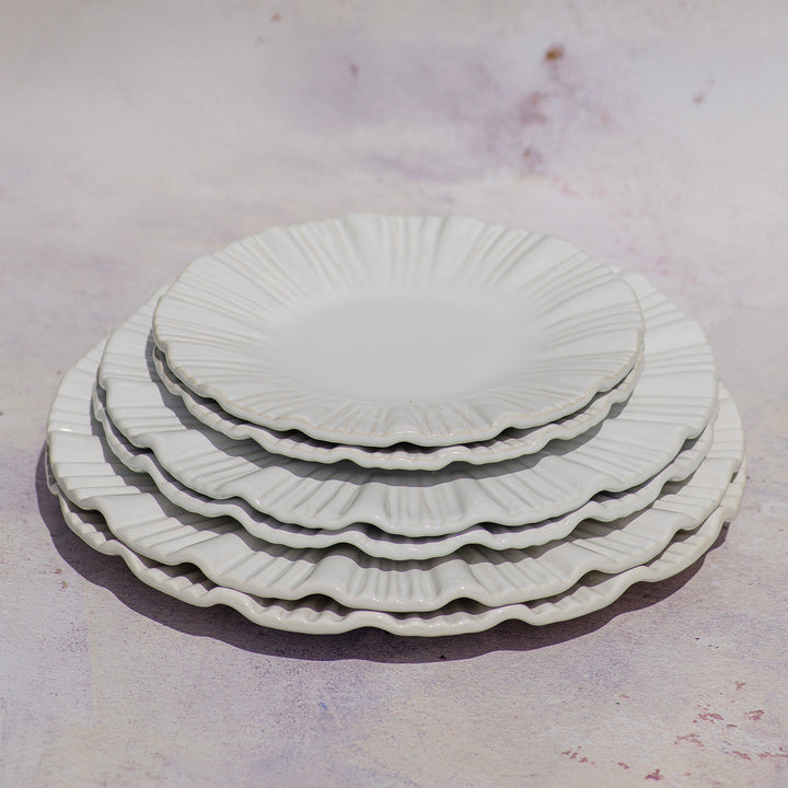 Bari White American Dinner Plate