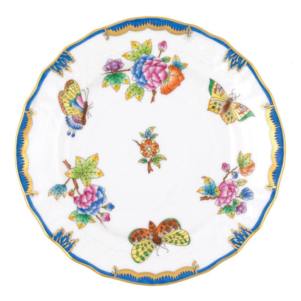 Queen Victoria Blue Bread And Butter Plate