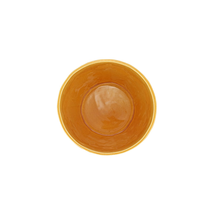Viva Garden Amber Embossed Leaves Cachepot