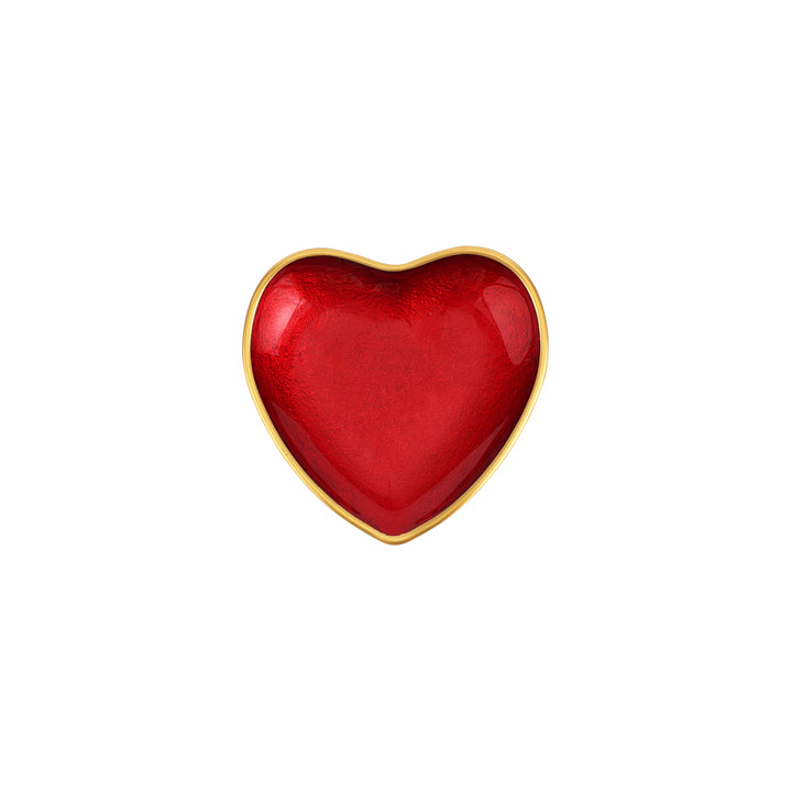 Baroque Glass Red Heart Cocktail Plate