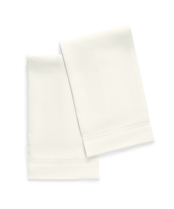 Valentina Hemstitch Linen Guest Towels (Set of 2) by Matouk