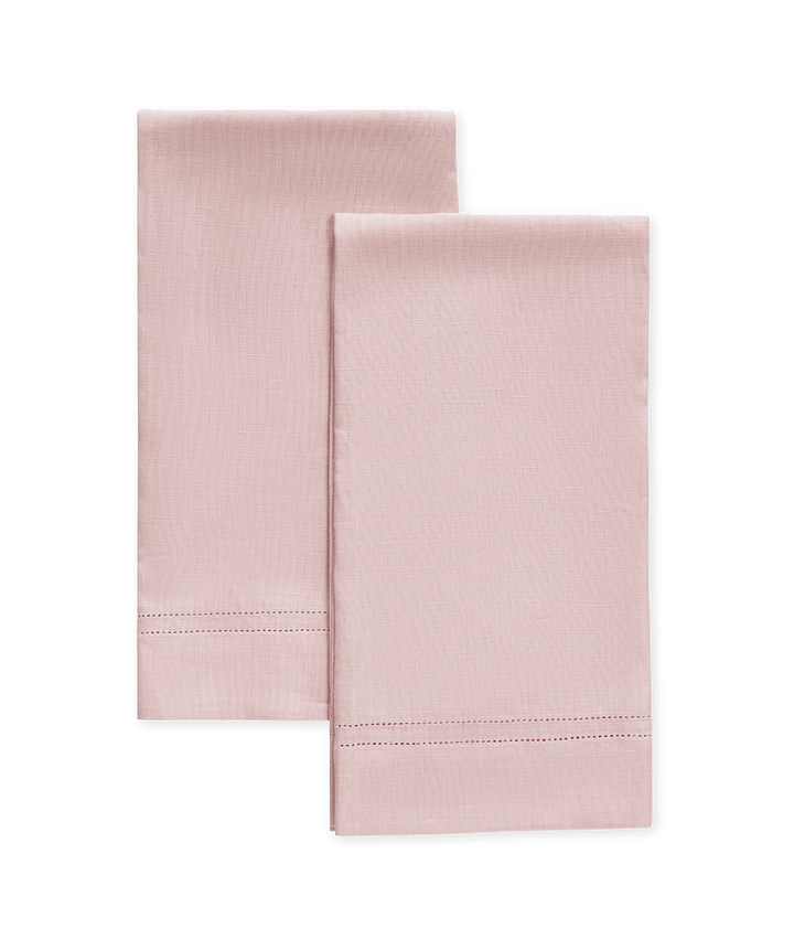 Valentina Hemstitch Linen Guest Towels (Set of 2) by Matouk