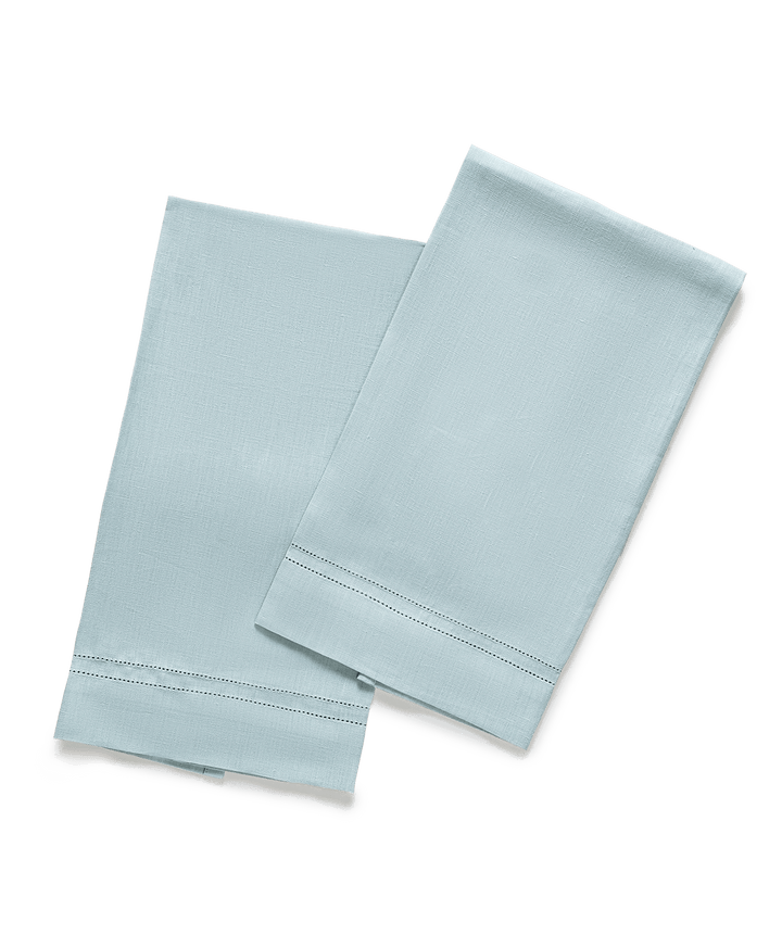 Valentina Hemstitch Linen Guest Towels (Set of 2) by Matouk
