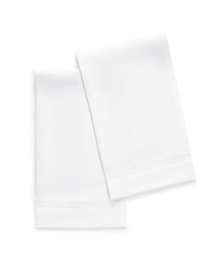 Valentina Hemstitch Linen Guest Towels (Set of 2) by Matouk