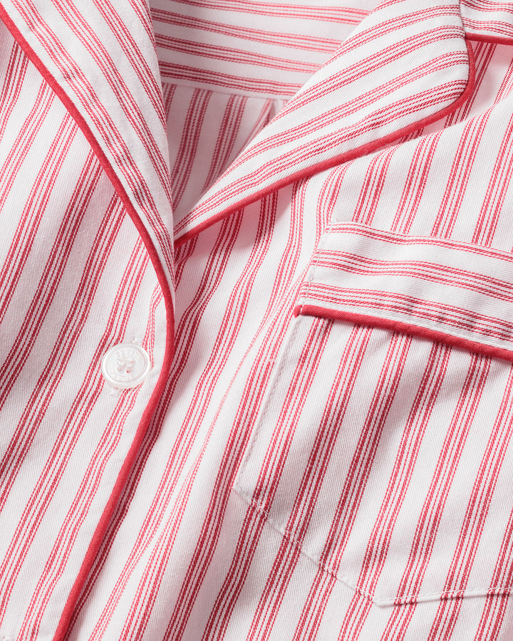 Kid's Antique Red Ticking Pajama Set