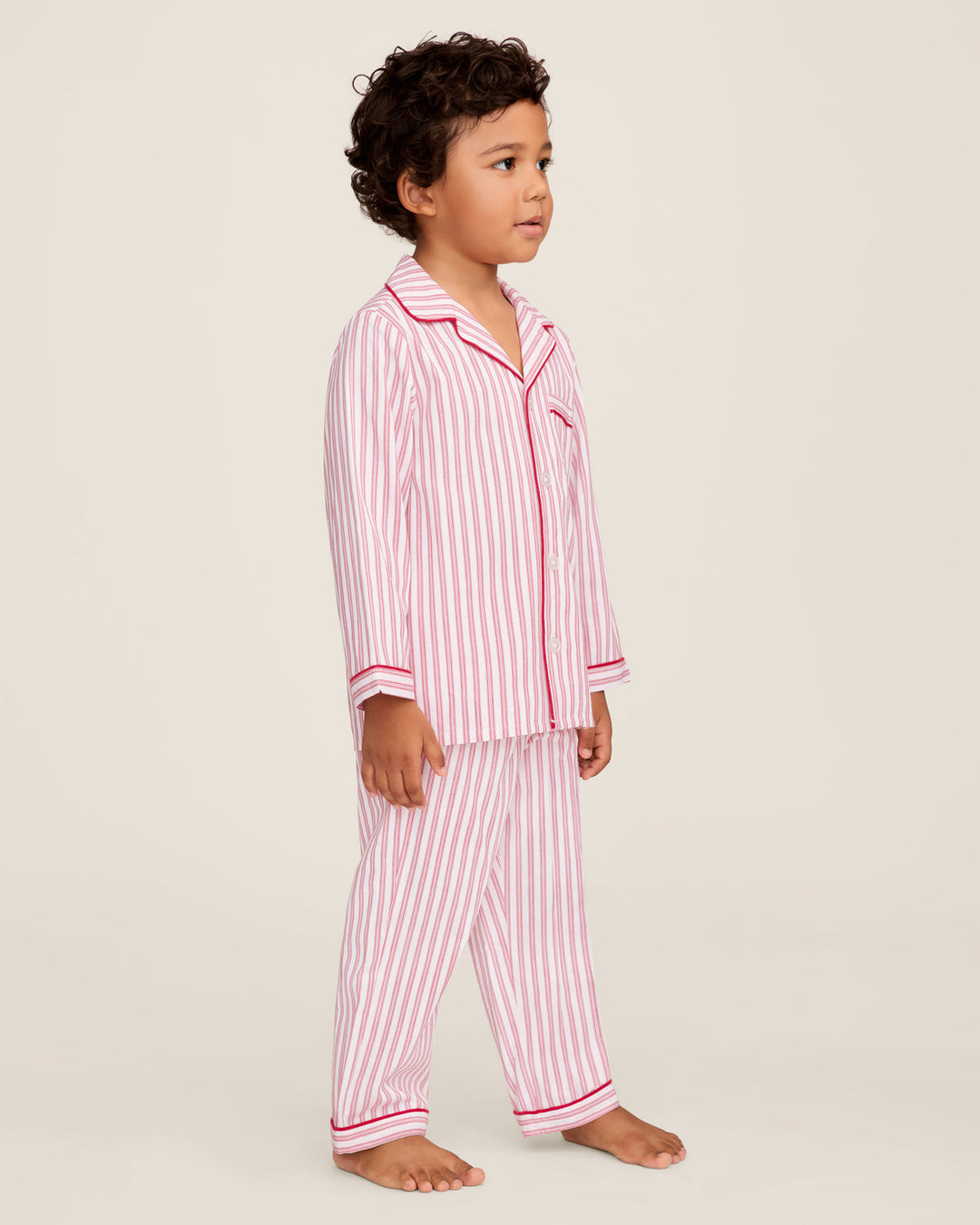 Kid's Antique Red Ticking Pajama Set