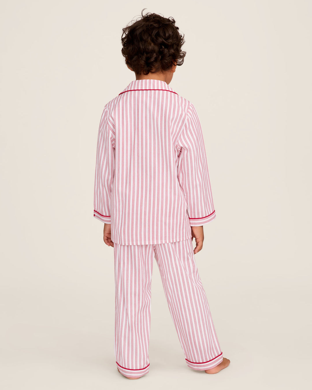 Kid's Antique Red Ticking Pajama Set