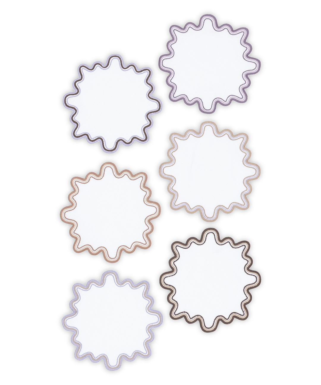 Wave 6" Round Cocktail Napkins (set of 6)