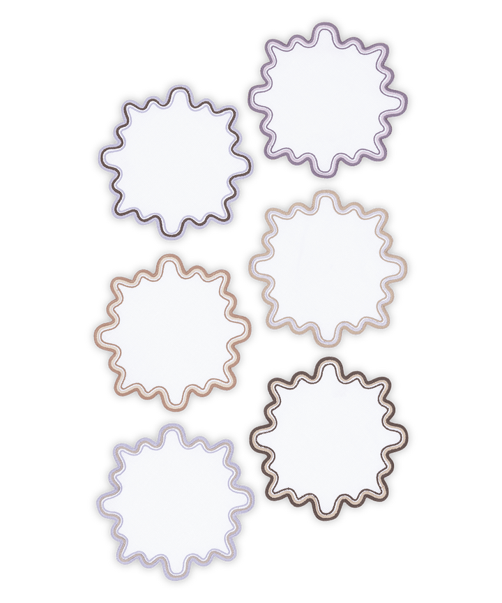 Wave 6" Round Cocktail Napkins (set of 6)