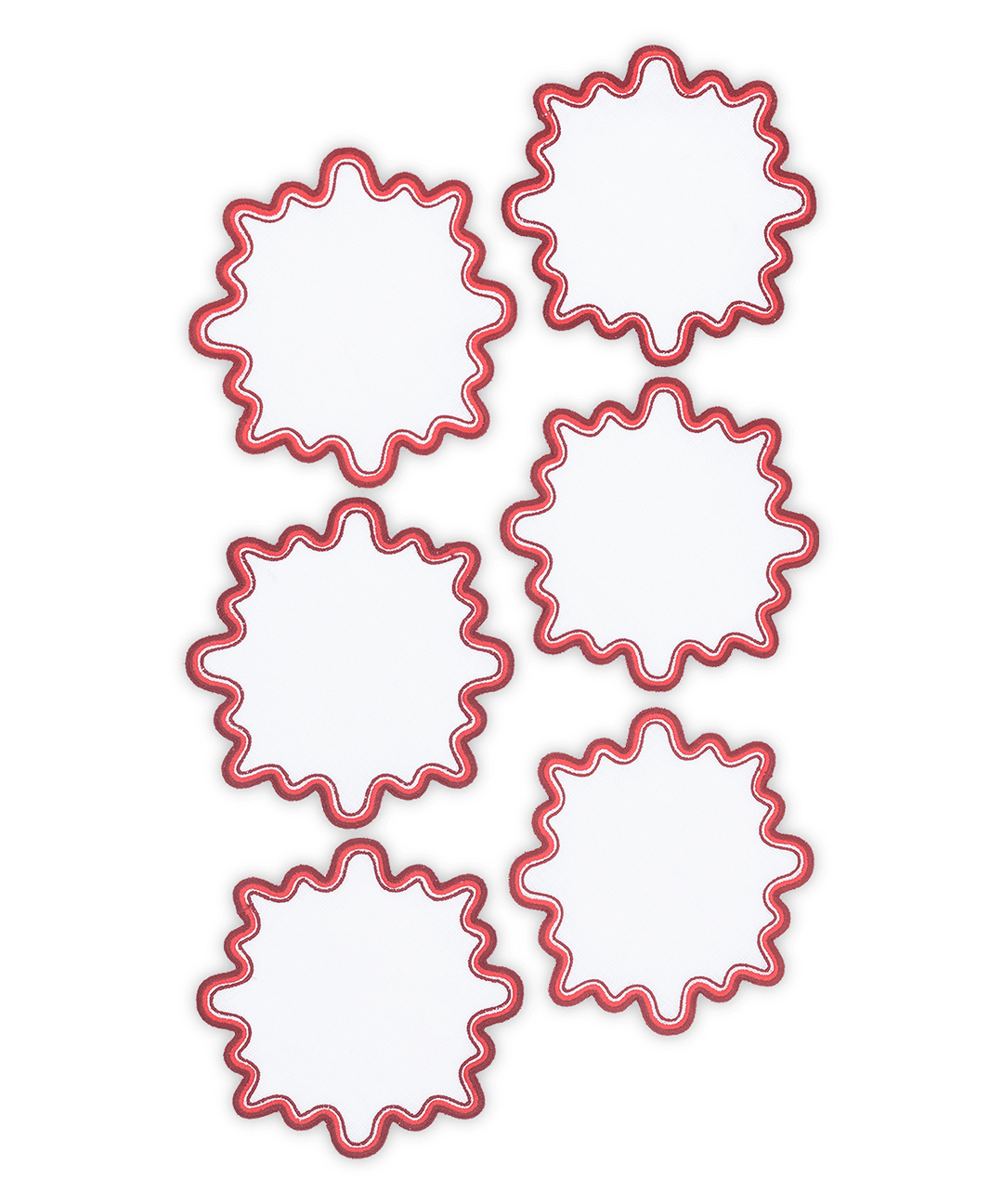 Wave 6" Round Cocktail Napkins (set of 6)