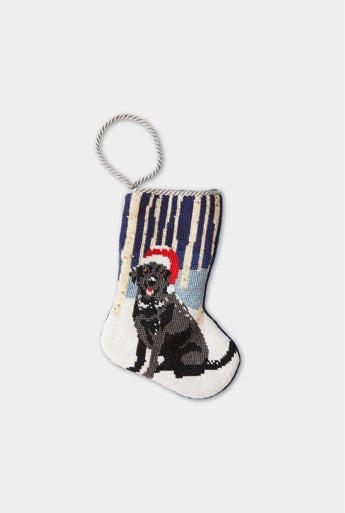 Woodland Frolic Bauble Stocking - Black Lab