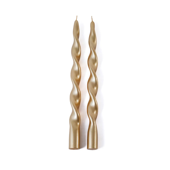 Lumiere Twist Formal Candle 12"-Set of 2