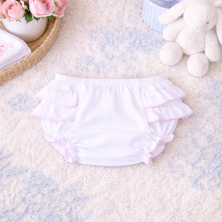 Essentials Diaper Cover with Pink Trim