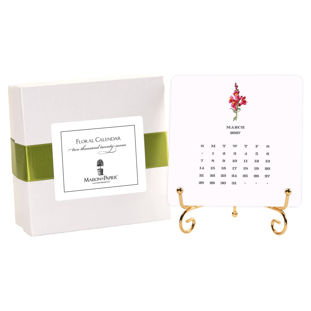 2027 Floral Calendar with Easel