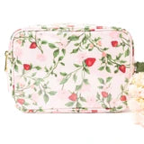 Botanical Berry Clear Coated Rectangular Cosmetic Case