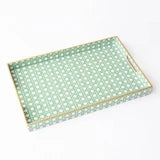 Green Cane Rectangular Tray