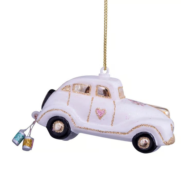 Wedding Car with Just Married Text