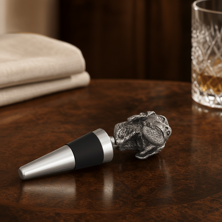 Labrador & Duck Pewter Bottle Stopper