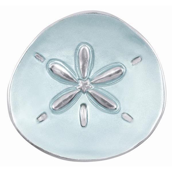 Aqua Sand Dollar Canape Plate