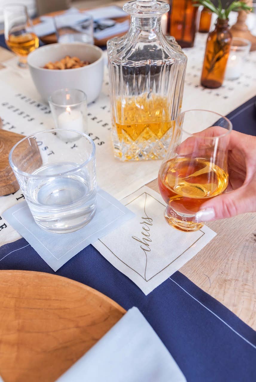 Glass Slipper Cocktail Napkin Roll