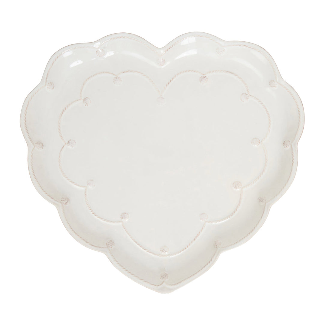 Berry & Thread 15" Heart Platter - Whitewash