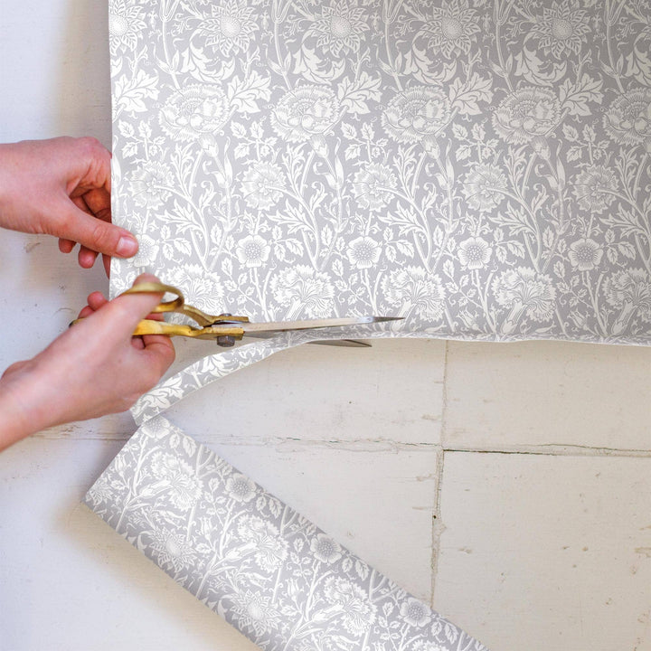 LILY OF THE VALLEY fragrance SCENTED Drawer Liners in GREY William Morris Design