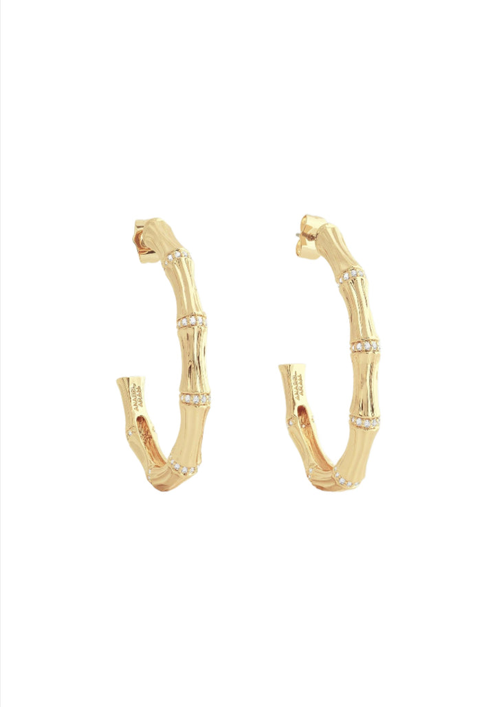 Bamboo Single Hoop Earrings