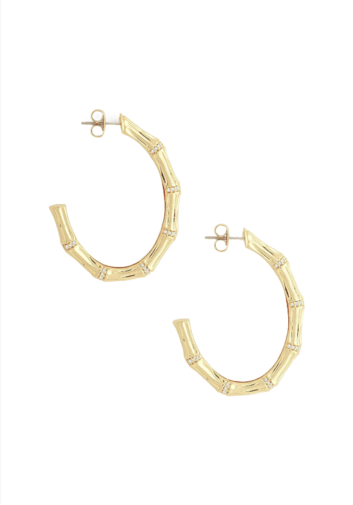 Bamboo Single Hoop Earrings