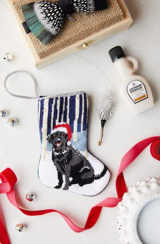 Woodland Frolic Bauble Stocking - Black Lab