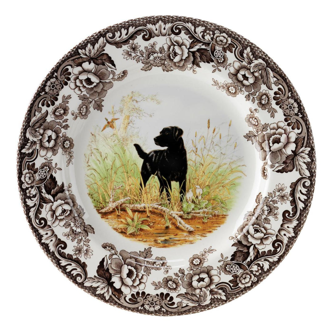 Woodland Dogs Dinner Plate (Black Labrador Retriever)