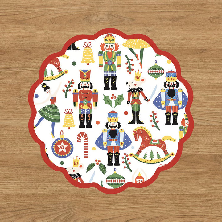 VIDA Nutcracker and Plaid Reversible Placemat Set