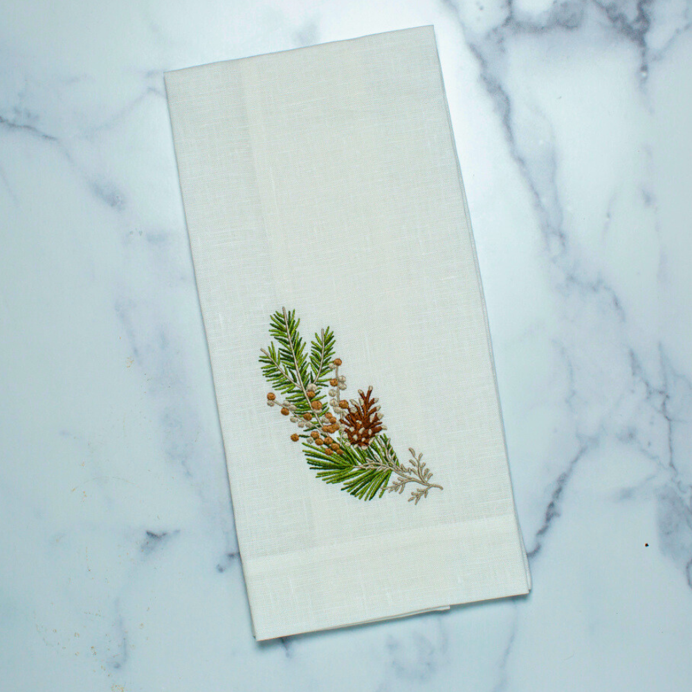 Fall Sprig Linen Linen Towel