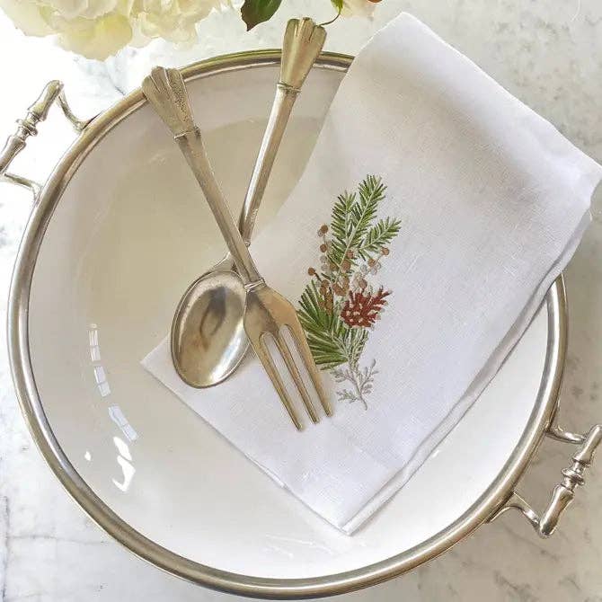 Fall Sprig Linen Linen Towel