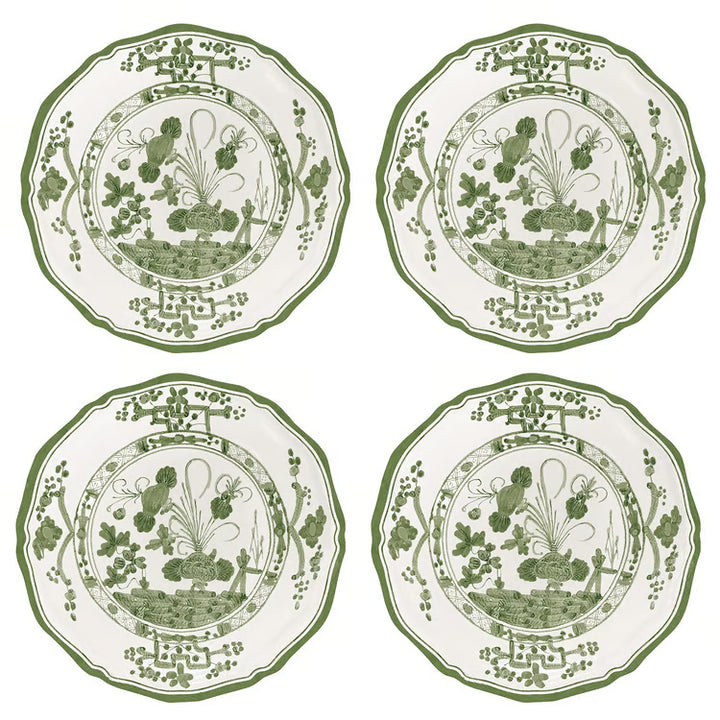 VIDA Faenza Appetizer Plate Green and White