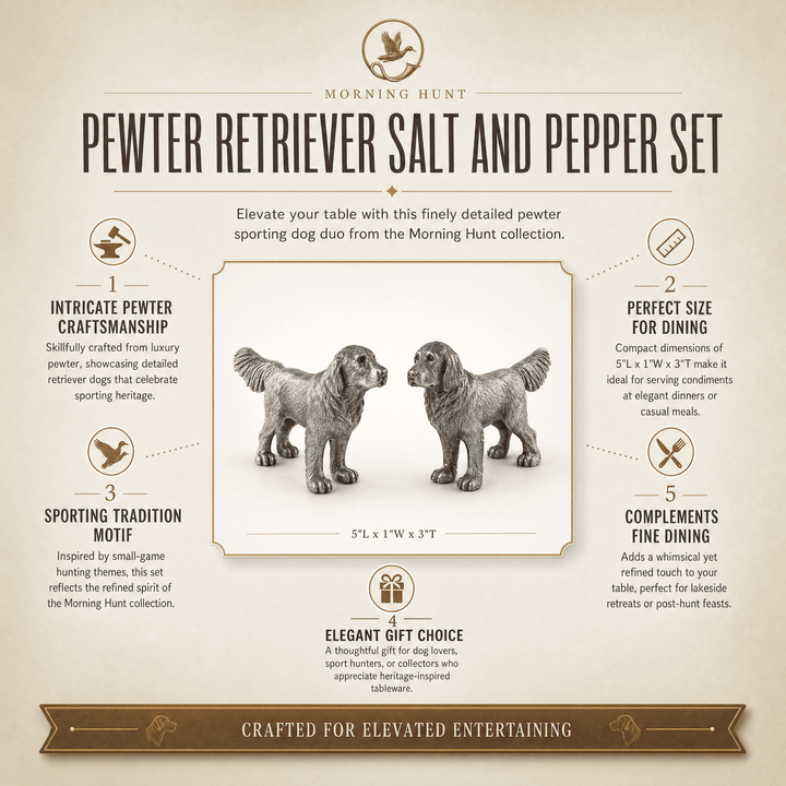 Pewter Retriever Salt and Pepper