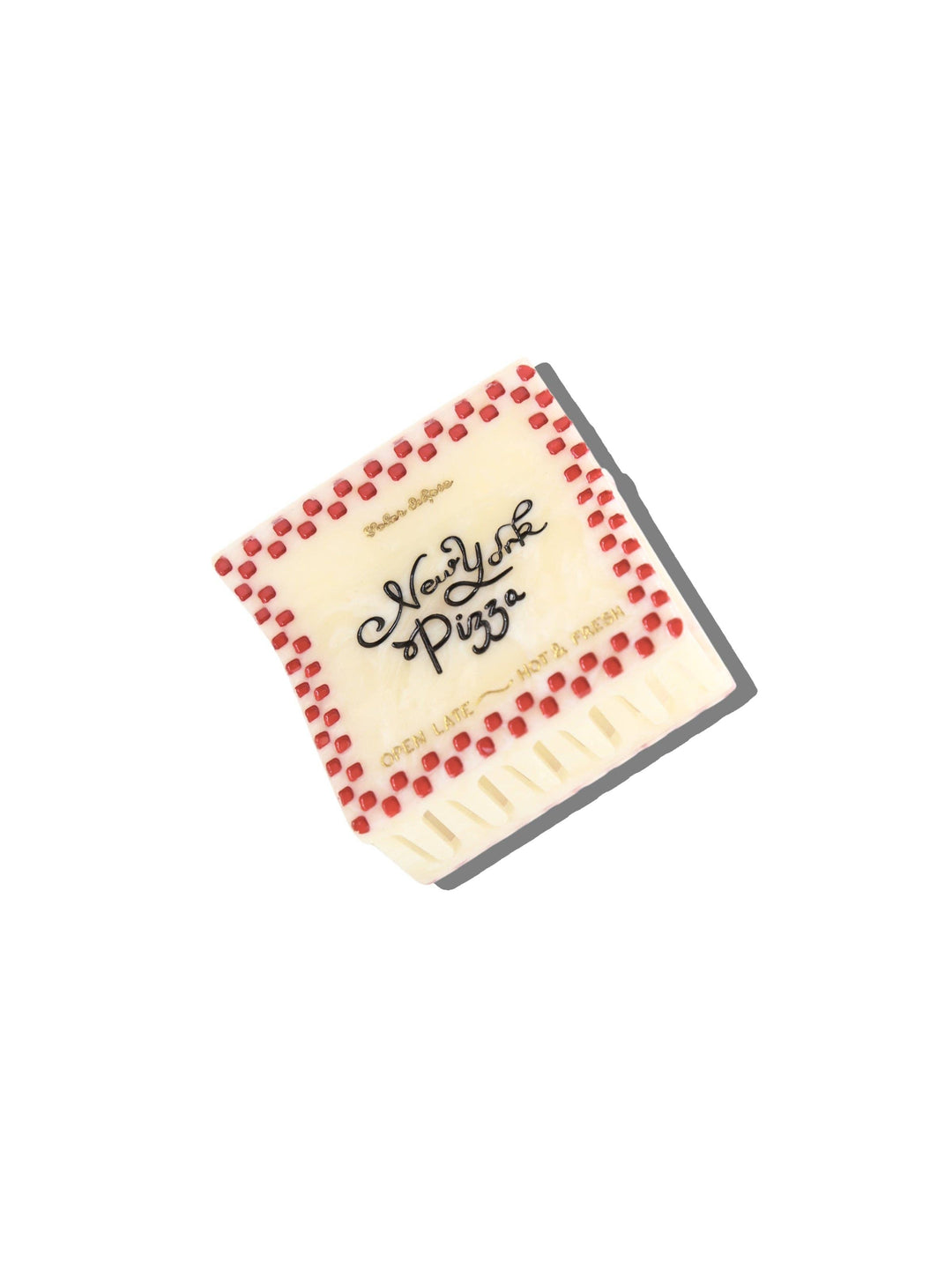 Hand-painted New York Pizza Box Claw Hair Clip | Eco-Friendly