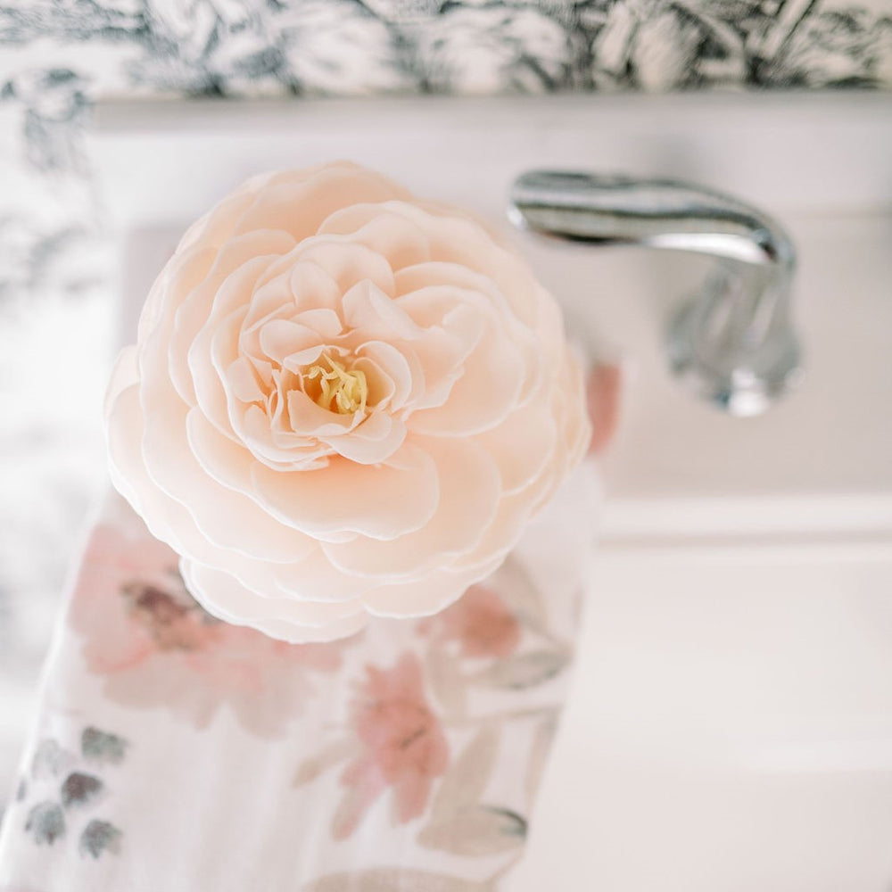 Cherry Blossom Rose - Petite Soap Petal Flower &  Pedestal
