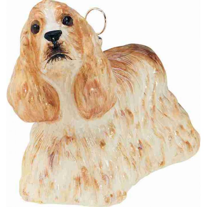 Cocker Spaniel Blond Christmas Ornament