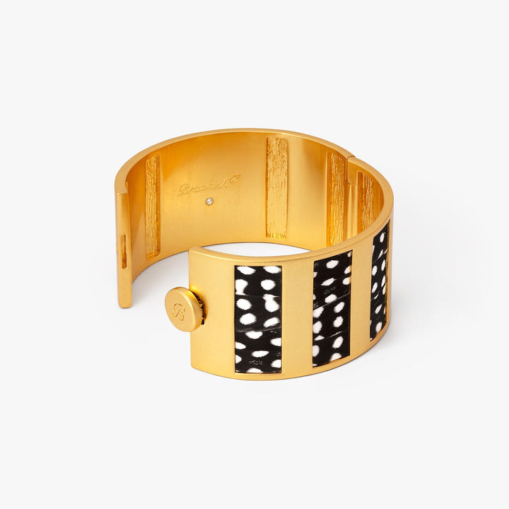 Crystal Striped Hinge Cuff