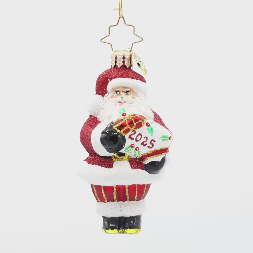 Santa's Special Gift 2025 Gem Ornament