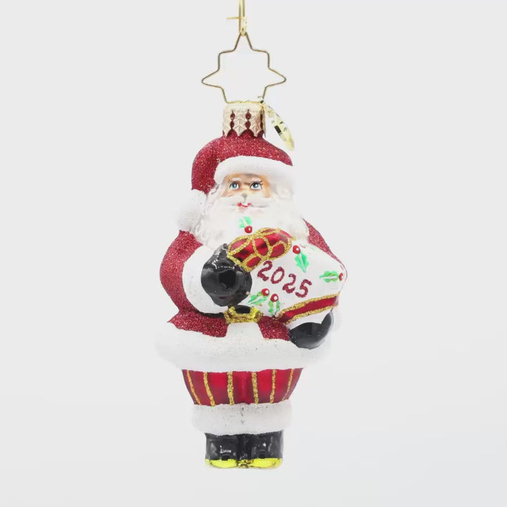 Santa's Special Gift 2025 Gem Ornament