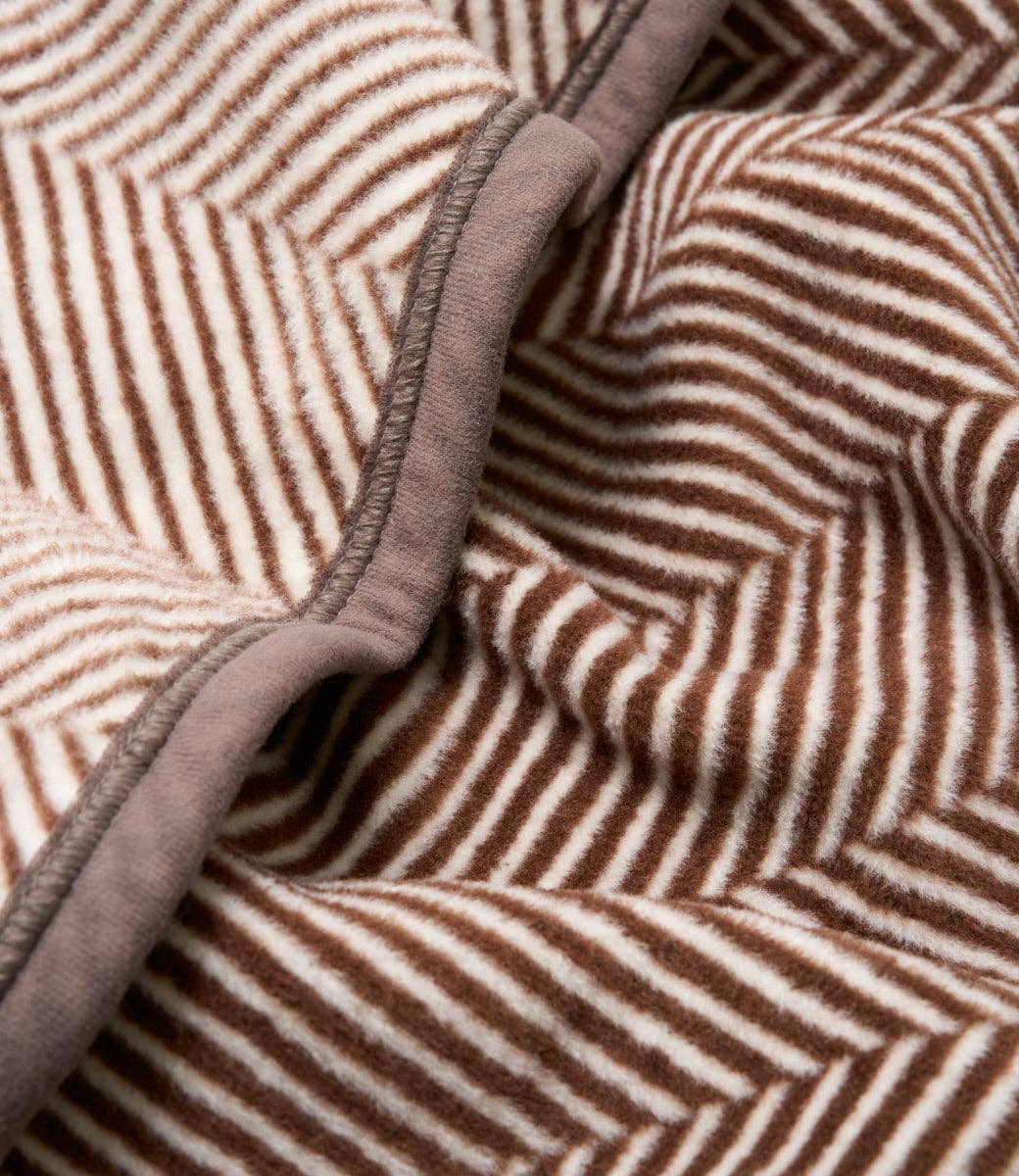 Harborview Herringbone Chocolate Blanket