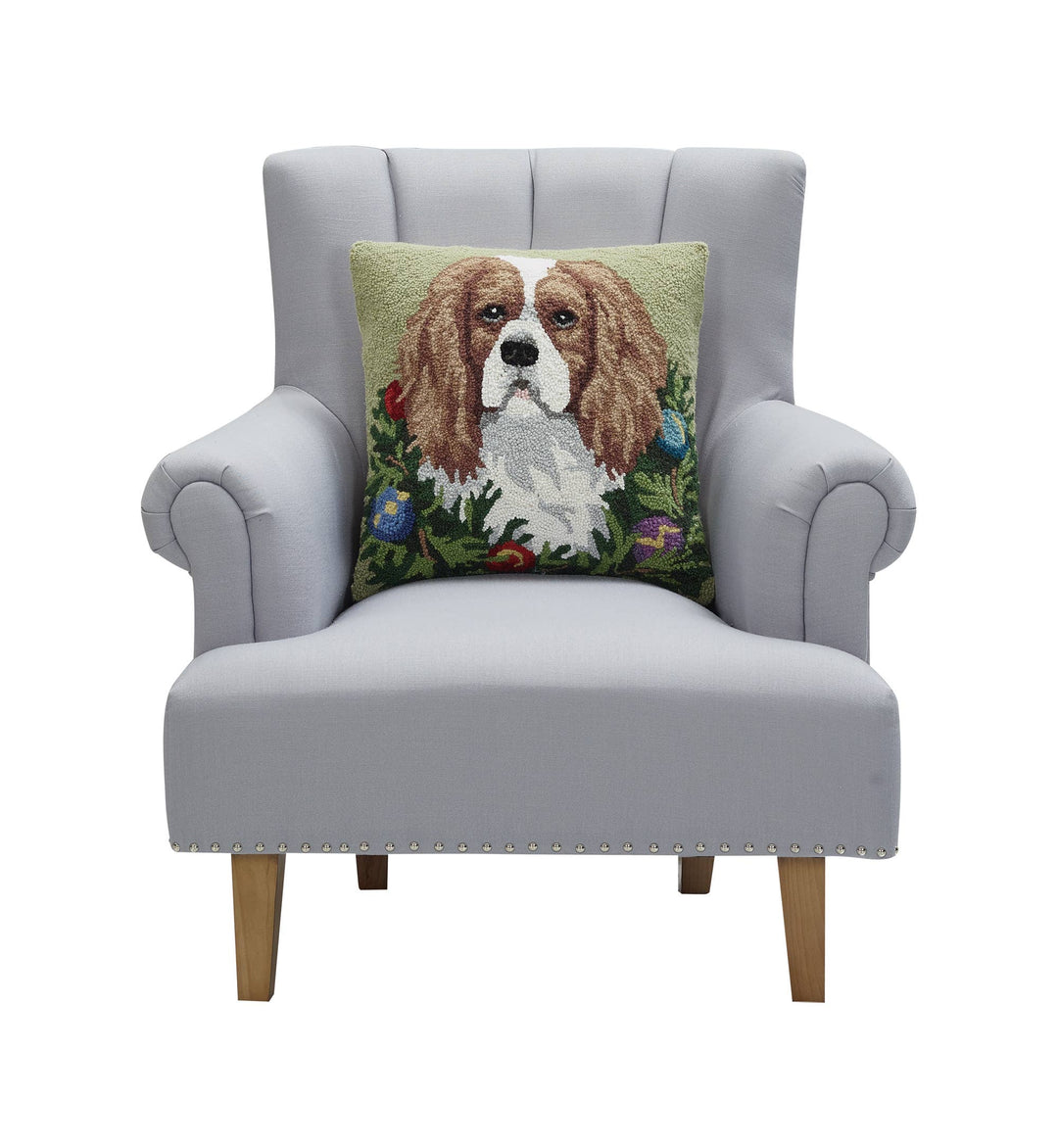 Holiday King Cavalier Spaniel Hook Pillow