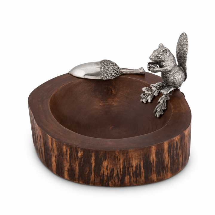 Standing Squirrel Nut Bowl & Scoop