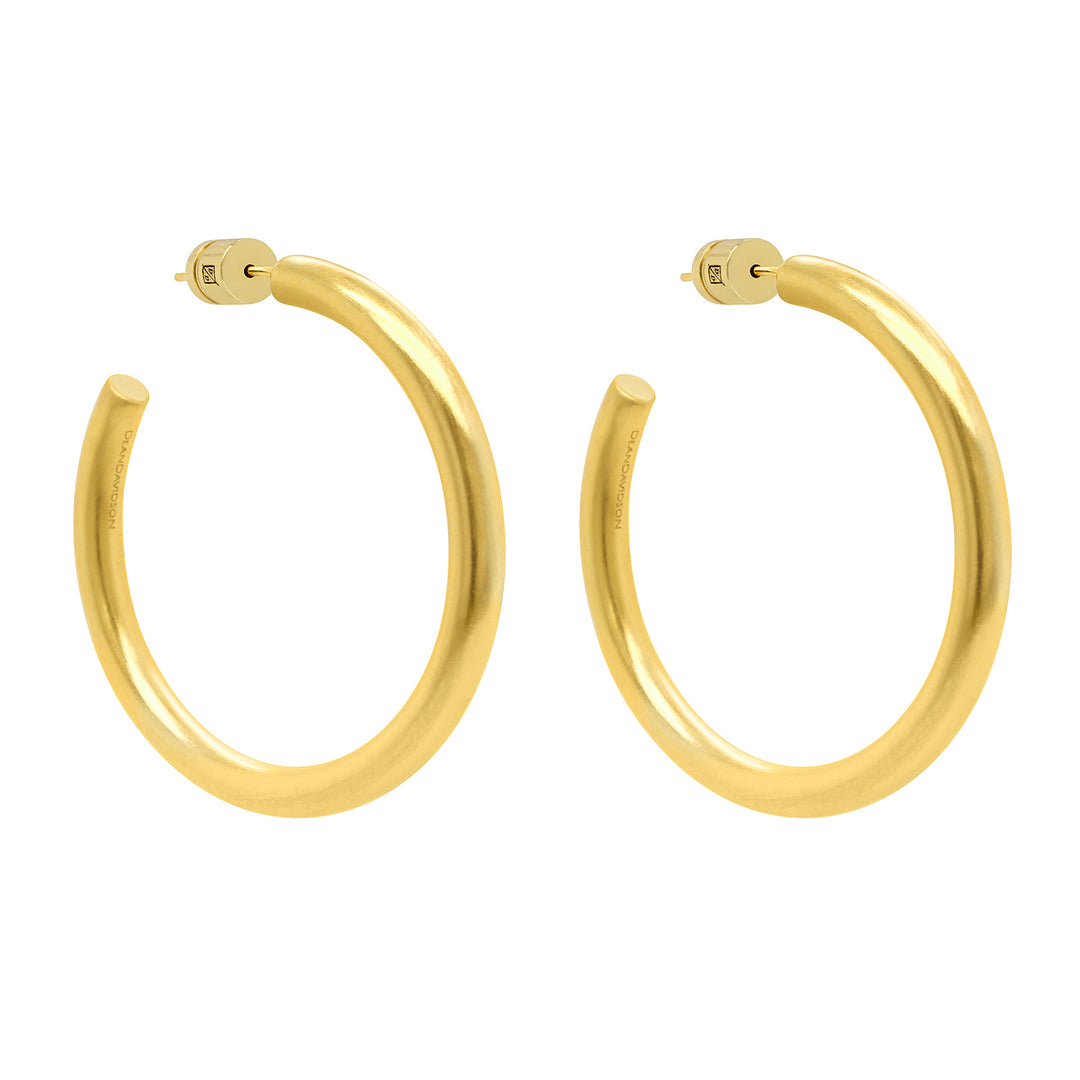Midi Dune Hoops - Gold