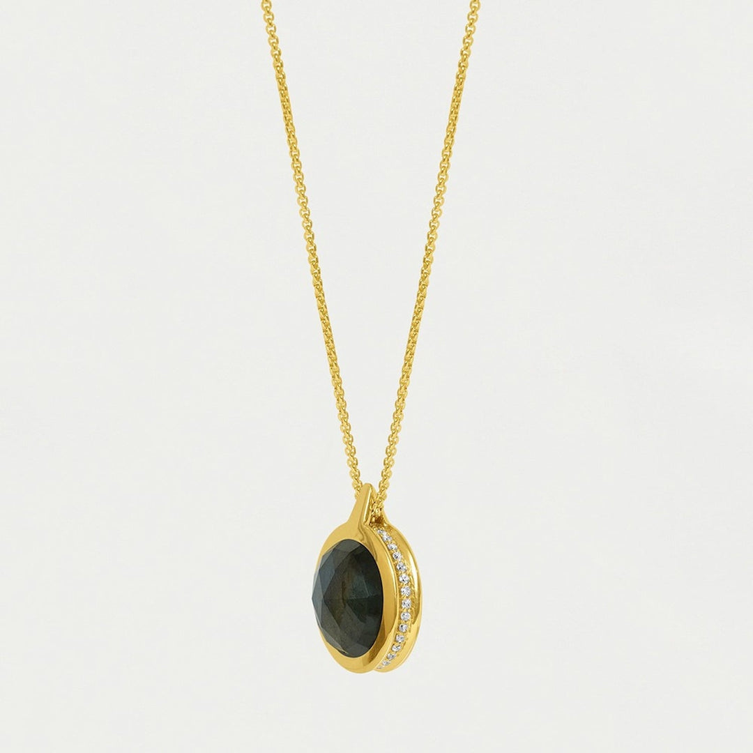 IPANEMA GEMSTONE PENDANT - Gold - Moonstone-Midnig