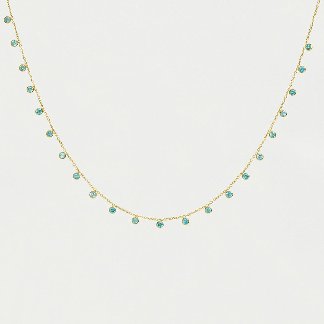 ORSAY CHARM NECKLACE - Gold - Sky Blue