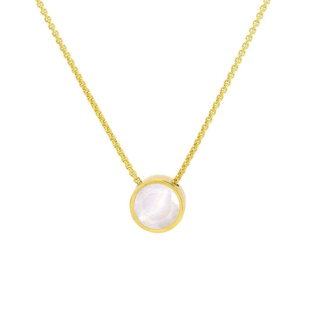 Signature Midi Pendant - Gold/Moonstone